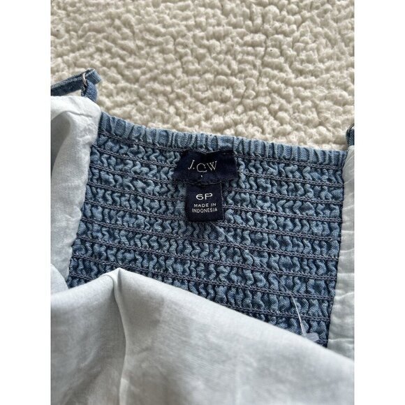 J. Crew Women's Chambray Slip Midi Dress Vista Blue Wash Size 6P - Picture 8 of 14